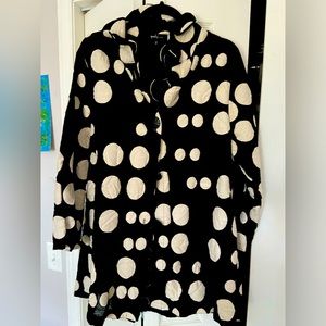 YUSHI XL hip length Ruffle Collar Jacket.